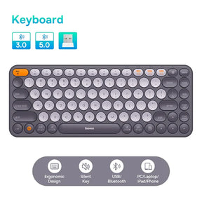 Baseus Keyboard Wireless 2.4G Bluetooth 5.0 for iPad MacBook with Numeric Keycap Ergonomic Office Game Tablet Laptop PC Keyboard