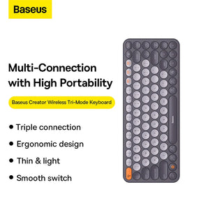 Baseus Keyboard Wireless 2.4G Bluetooth 5.0 for iPad MacBook with Numeric Keycap Ergonomic Office Game Tablet Laptop PC Keyboard